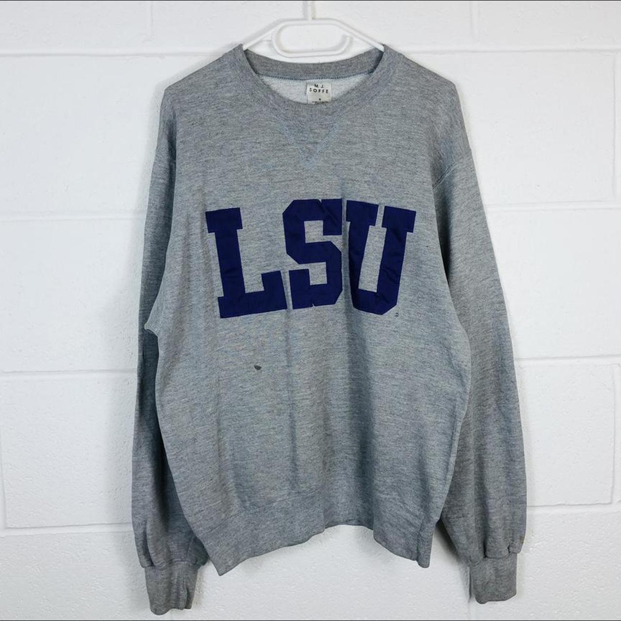 Vintage USA College Sweatshirt in Grey with... - Depop