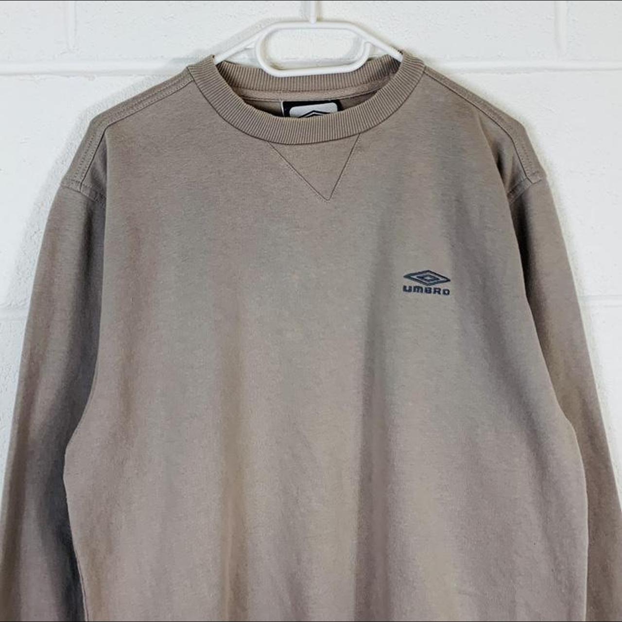 Vintage Umbro Sweatshirt in Grey. Embroidered... - Depop