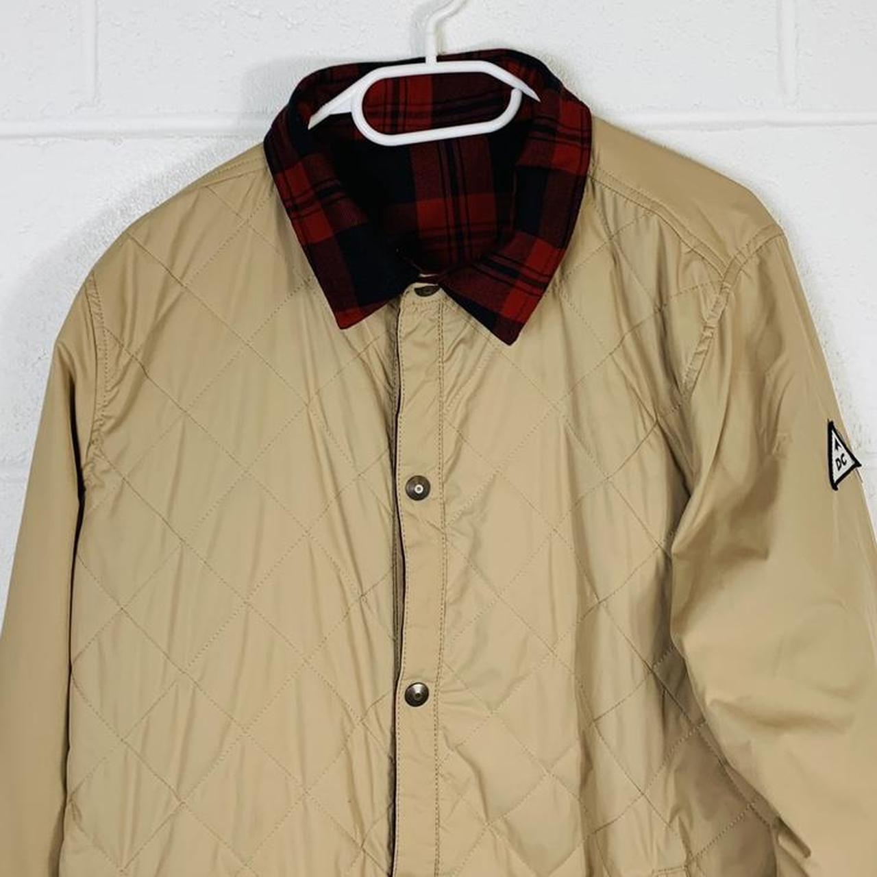 Vintage DC Shoes Jacket. Padded Button up Coat in... - Depop