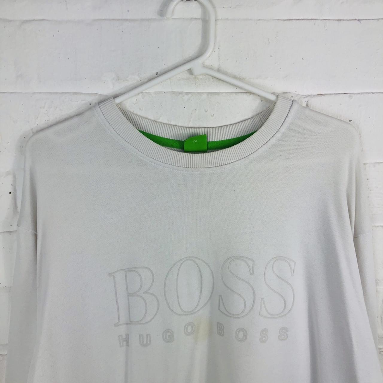 Vintage Hugo Boss Sweatshirt 🔎 White soft cotton... - Depop