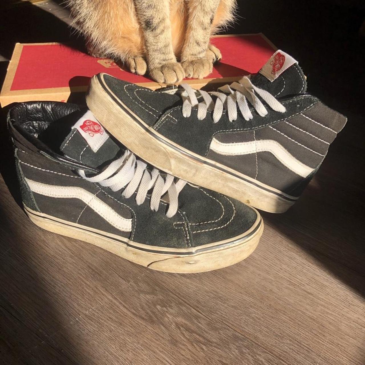 Custom vans Sk8-Hi (only sides have been customed). - Depop