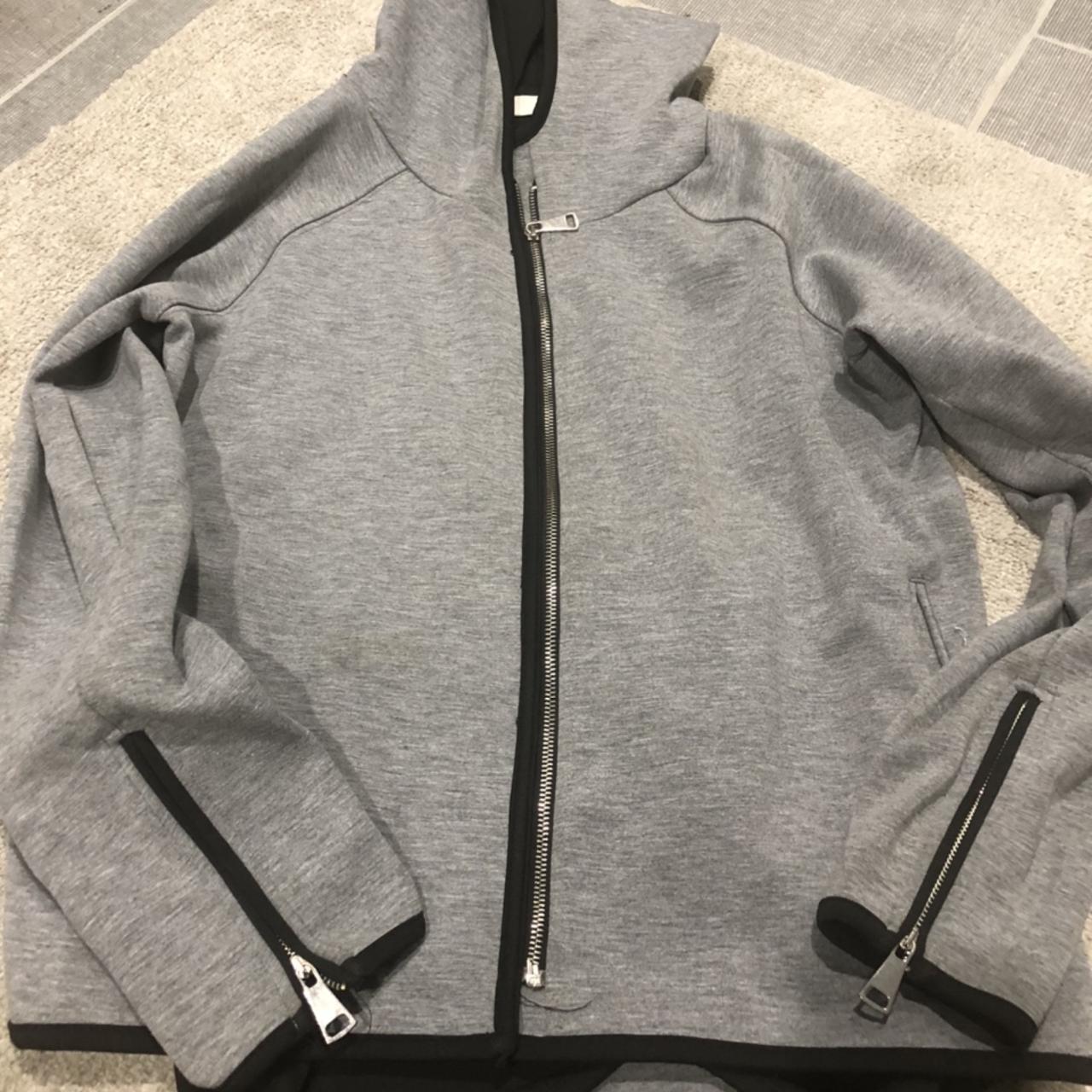 Zara zip up sweater! rlly comfy sweater size medium... - Depop