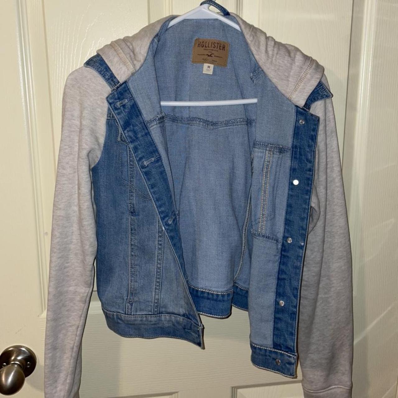 Hollister jean 2025 jacket hoodie