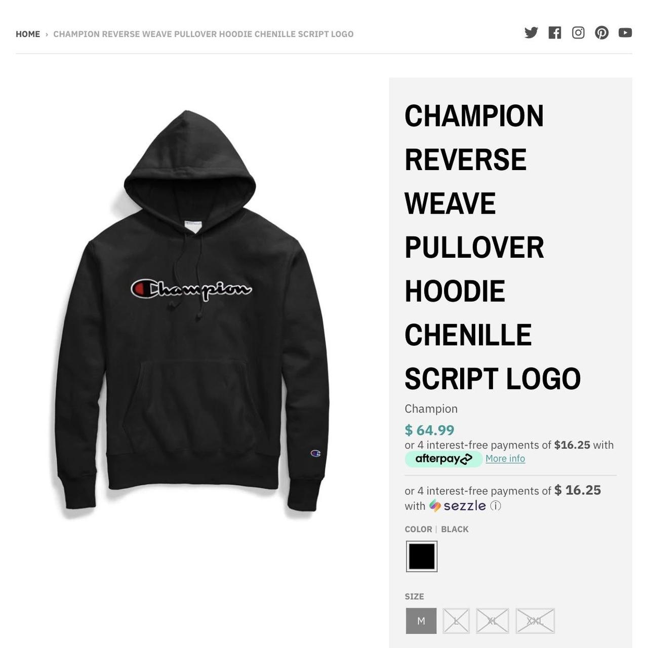 Champion cheap hoodie afterpay