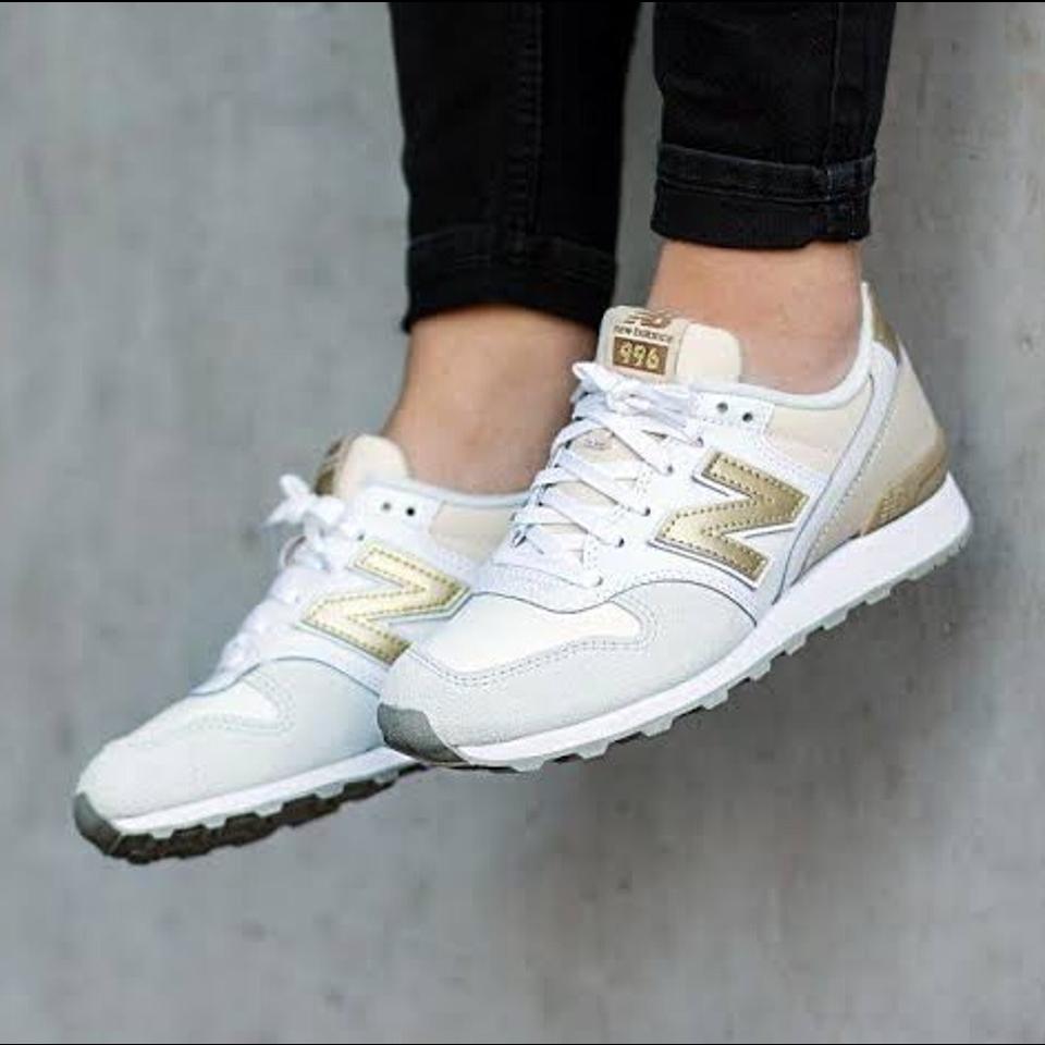 New balance 996 hot sale womens gold metallic