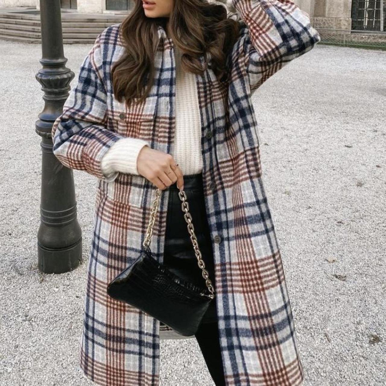 zara plaid coats & jackets