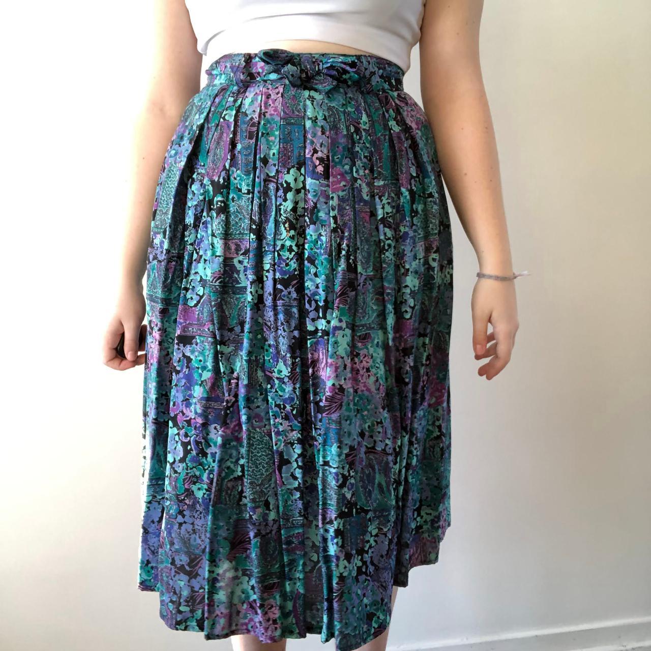 Blue Floral St.micheal Skirt. ☆ Made In Germany. - Depop