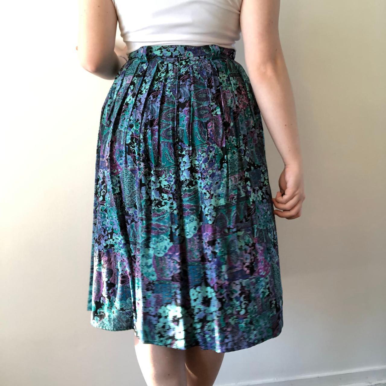 Blue floral St.Micheal skirt. ☆ Made in Germany.... - Depop