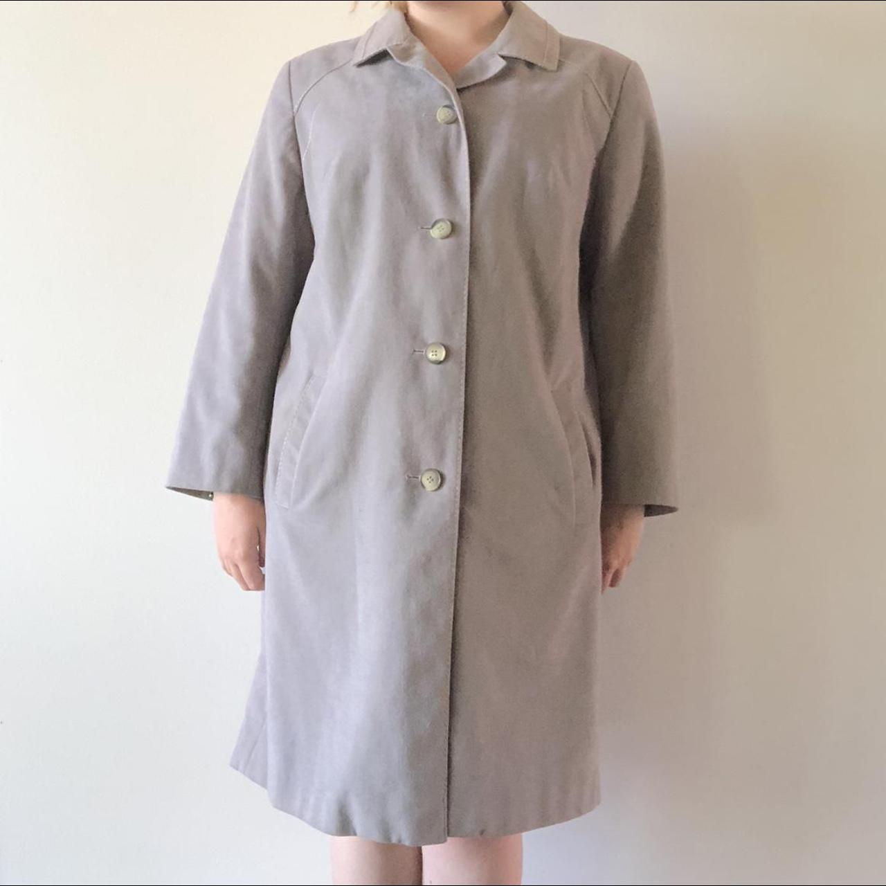 pierre bern trench coat. ☆ contrast stitching with... - Depop