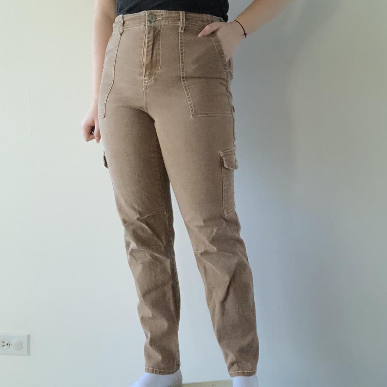 indie tan dickies with white contrast stitching. ☆... - Depop