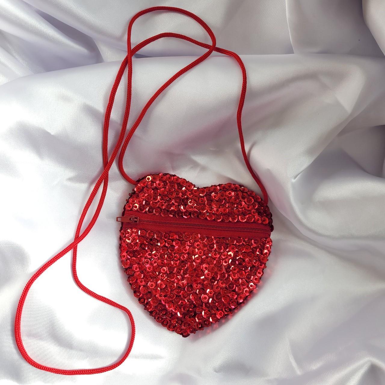 Red sequin zip coin purse with long strap ♥️ This is... Depop