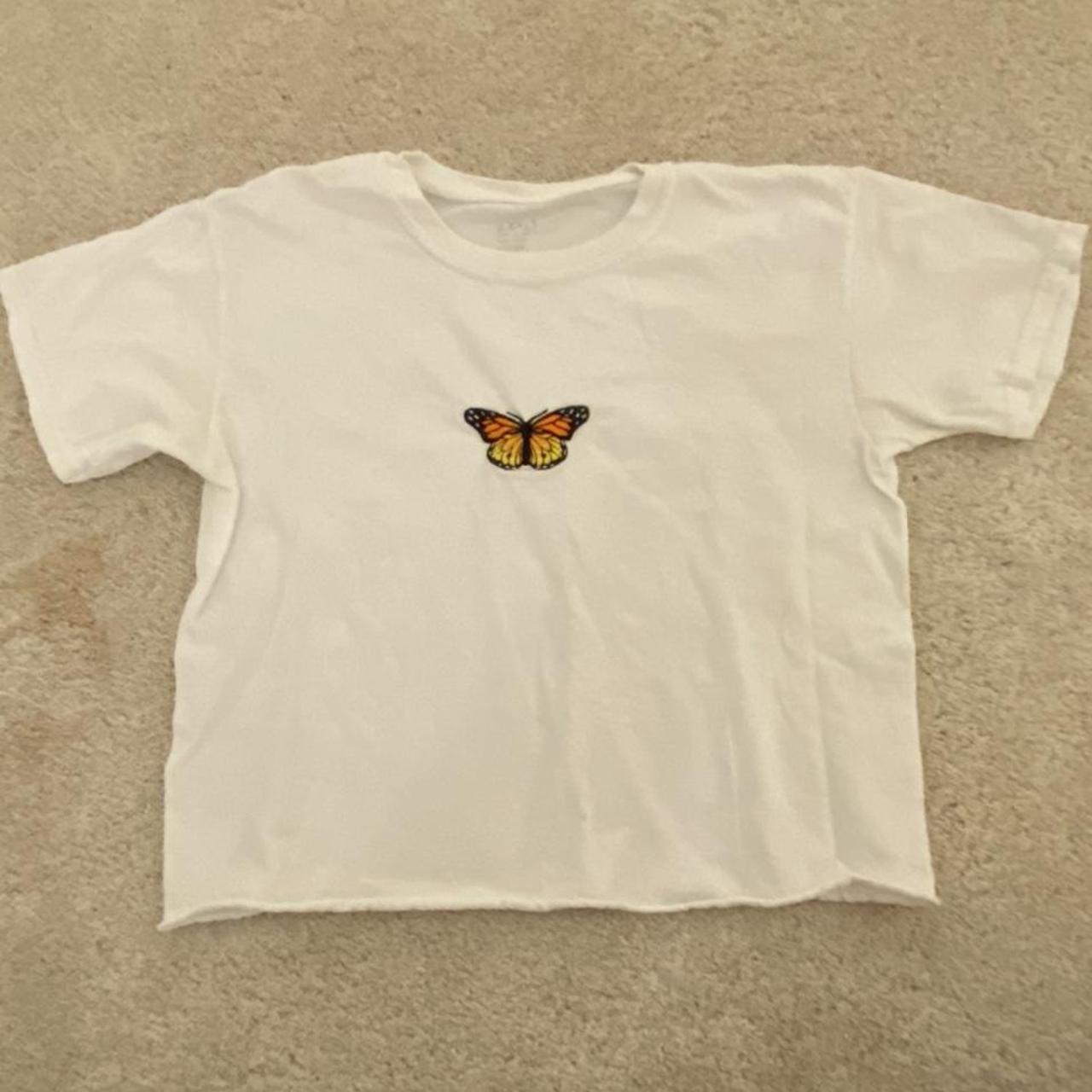 Brandy Melville John Galt Butterfly Tshirt So Depop