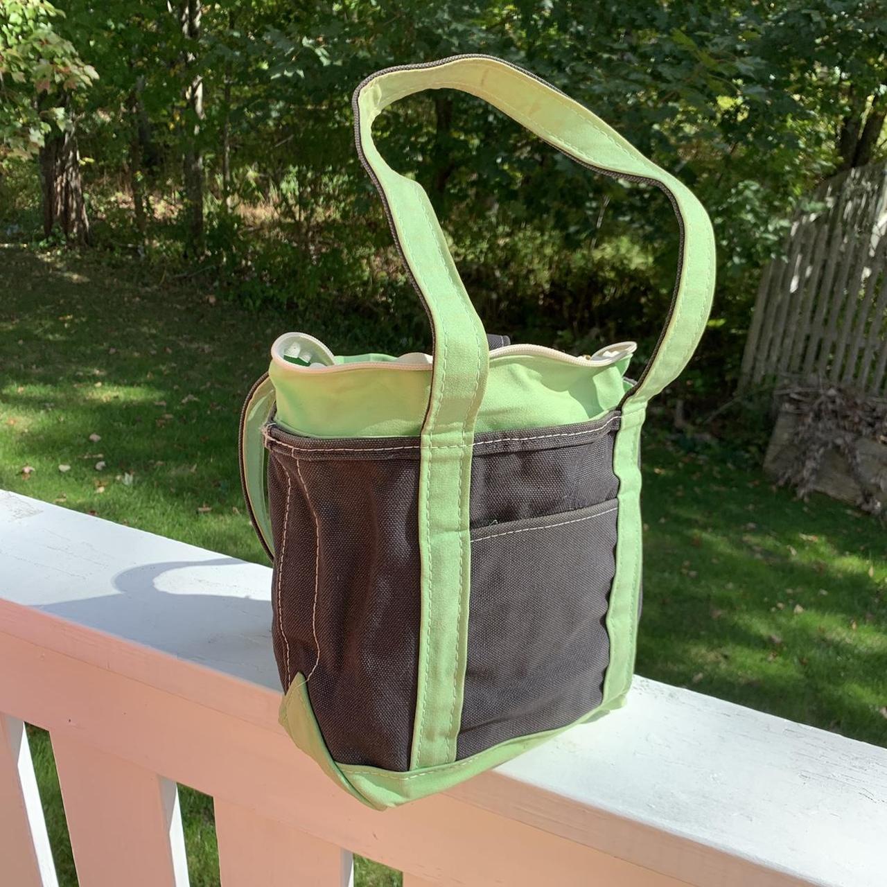 black and green ll bean zipper top boat and tote Depop