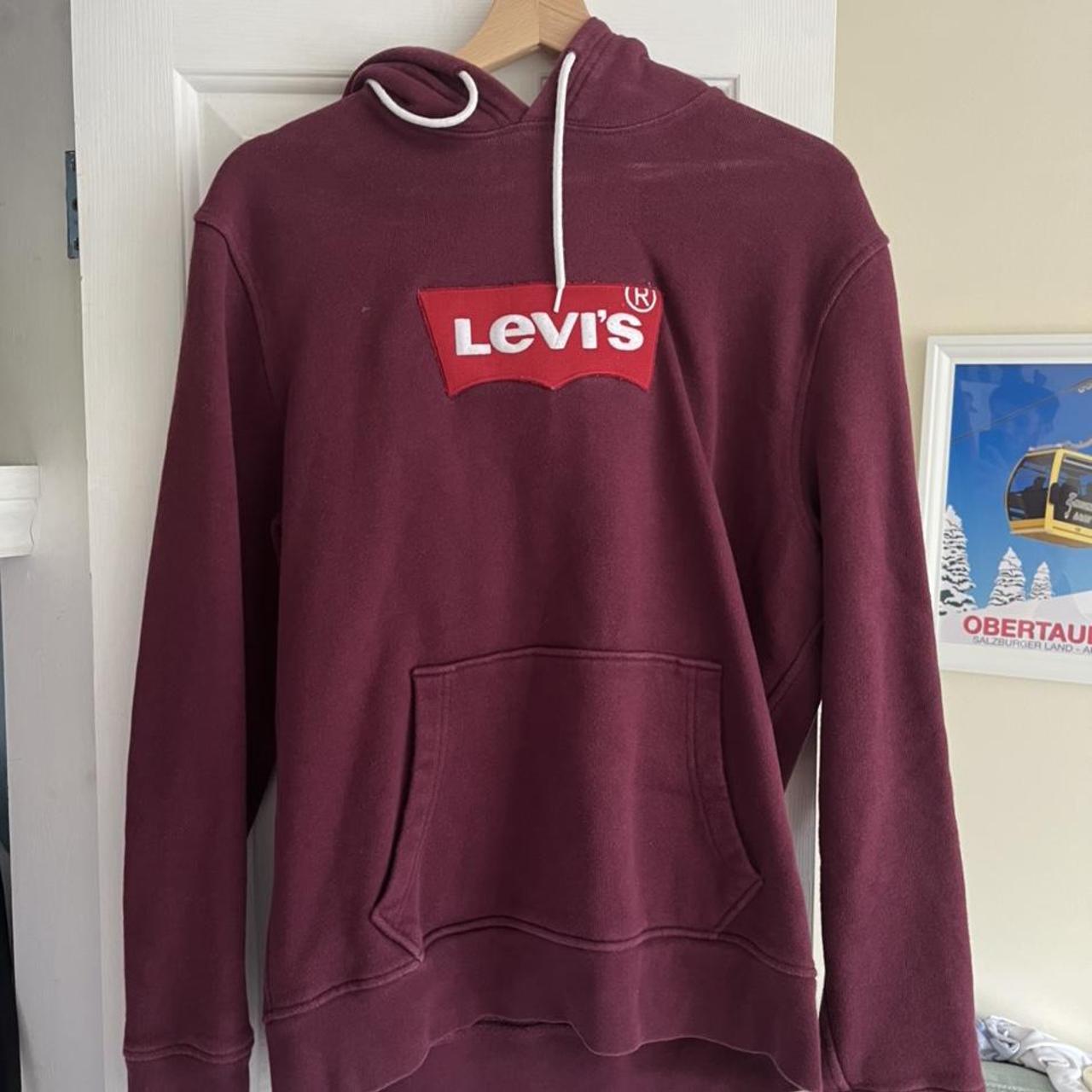 Levi's burgundy online hoodie