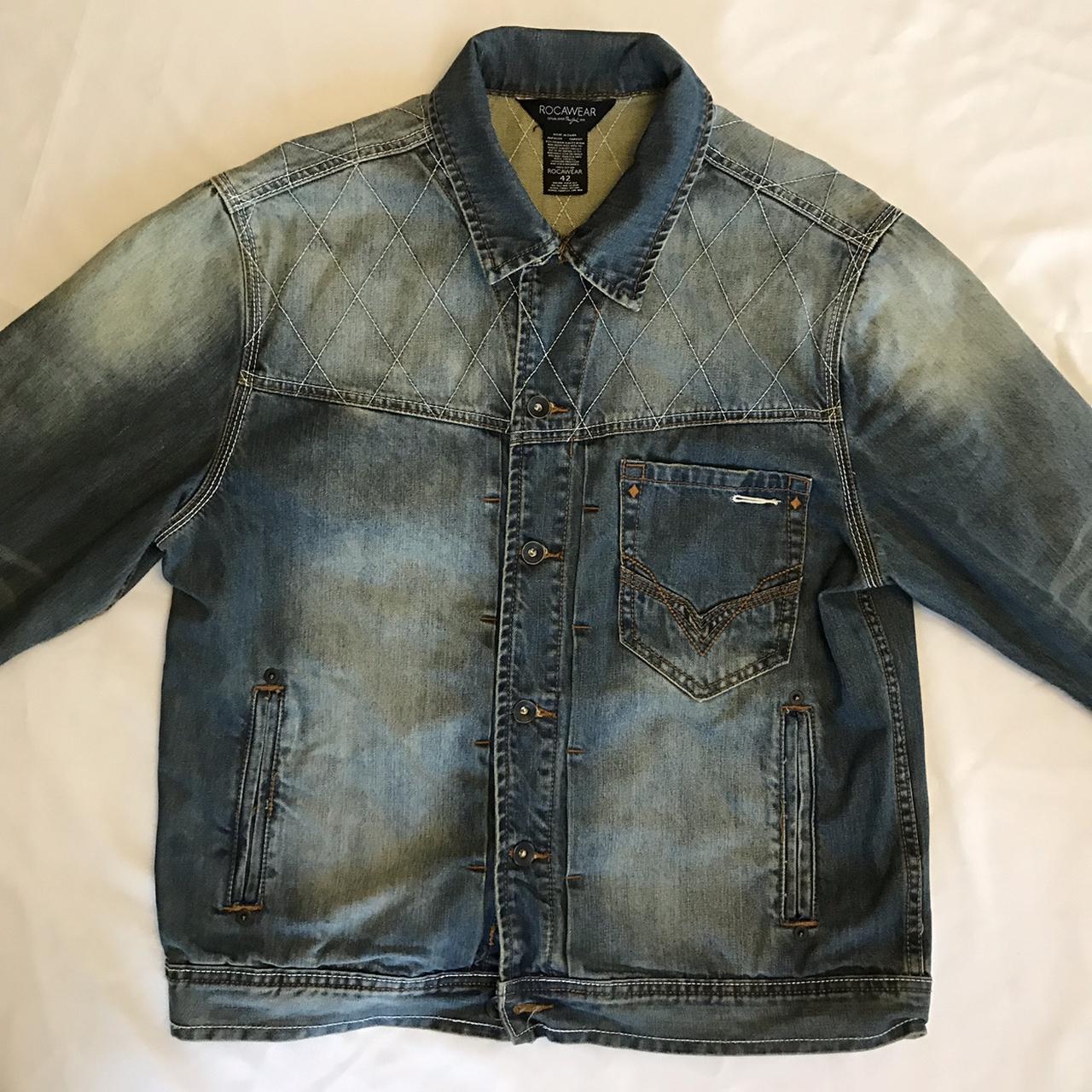 Rocawear Denim buttoned Jacket Size 42 (similar to a... - Depop