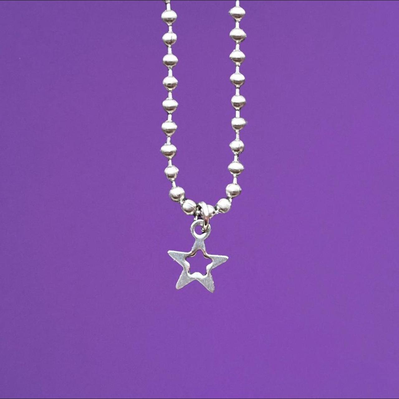 mini silver star necklace our smallest star charm... - Depop