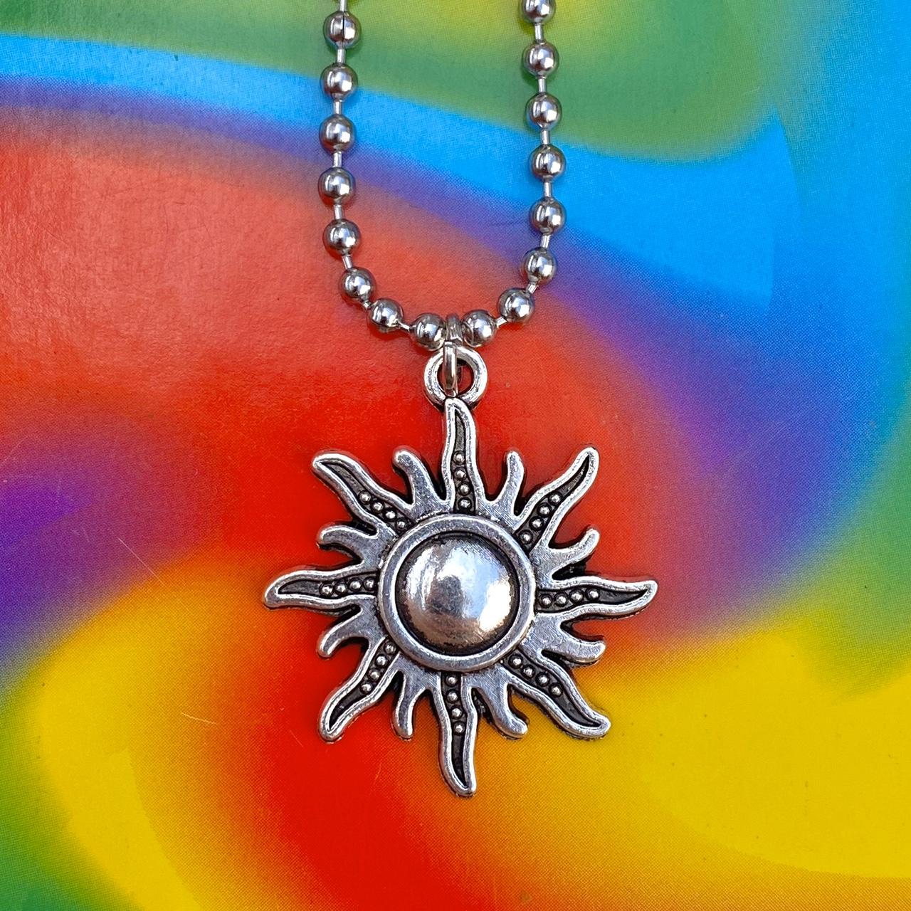 ☀️ SILVER SUN NECKLACE ☀️ ☀️2mm stainless steel ball... - Depop