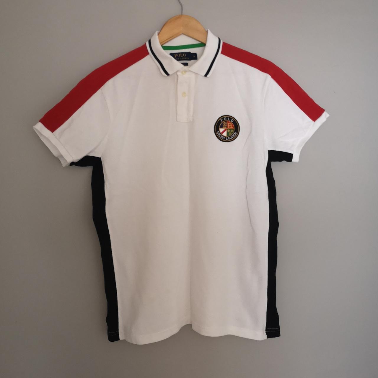 Ralph Lauren Men's White and Red Polo-shirts | Depop