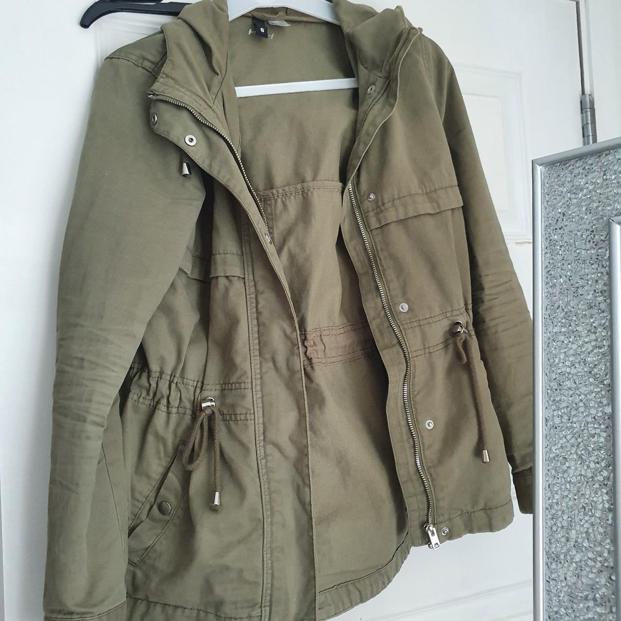 Womens size 6 light khaki green jacket Depop