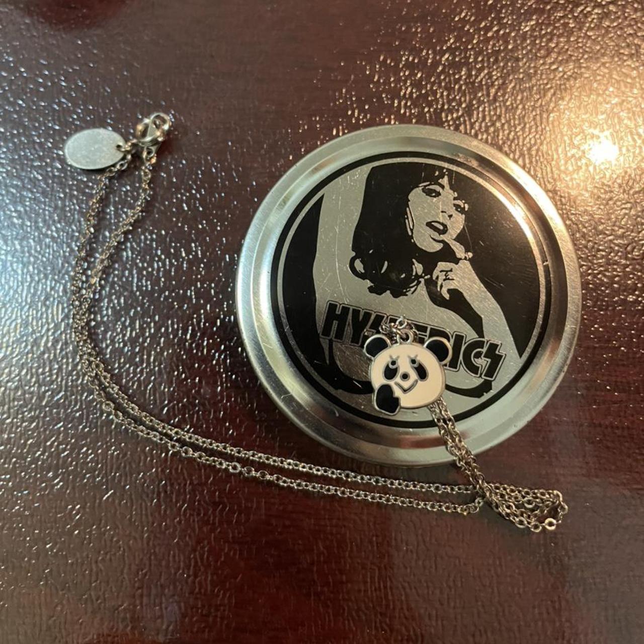 hysteric glamour tiny gold panda necklace, panda - Depop