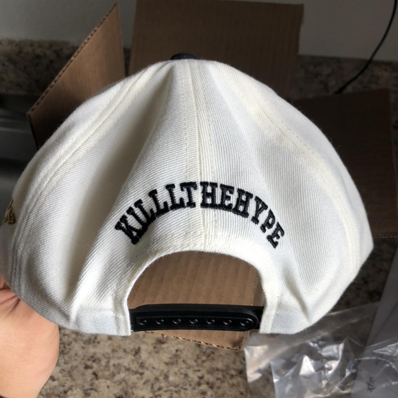 White and black kill the hype la hat. Upside down LA... - Depop