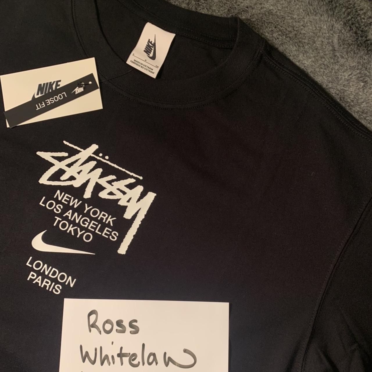 nike stussy t shirt black