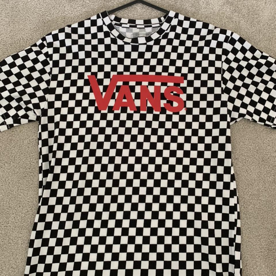 Vans red logo checkered shirt Amazing condition No... - Depop