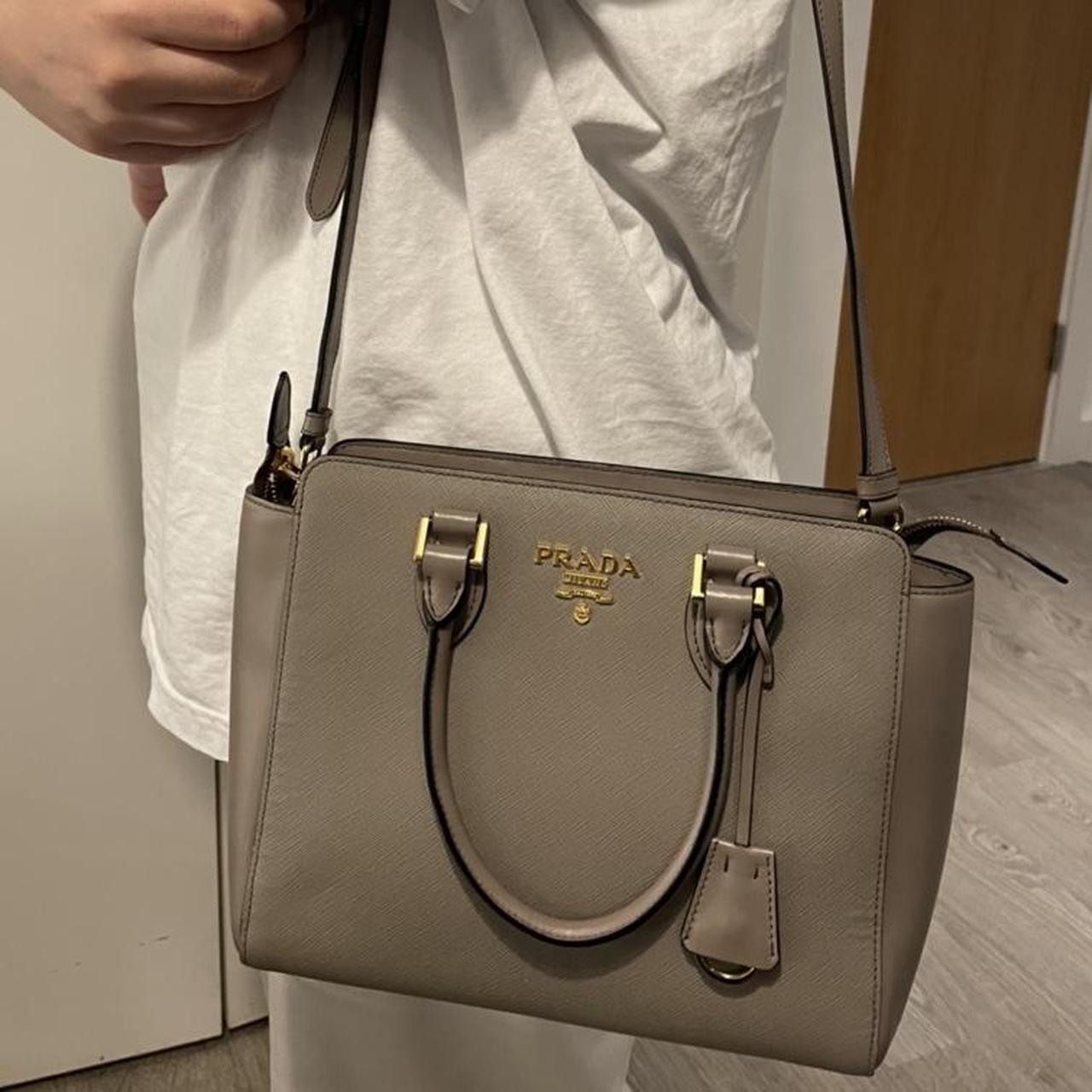 Prada crossbody bag Grey Comes with dust bag and... Depop