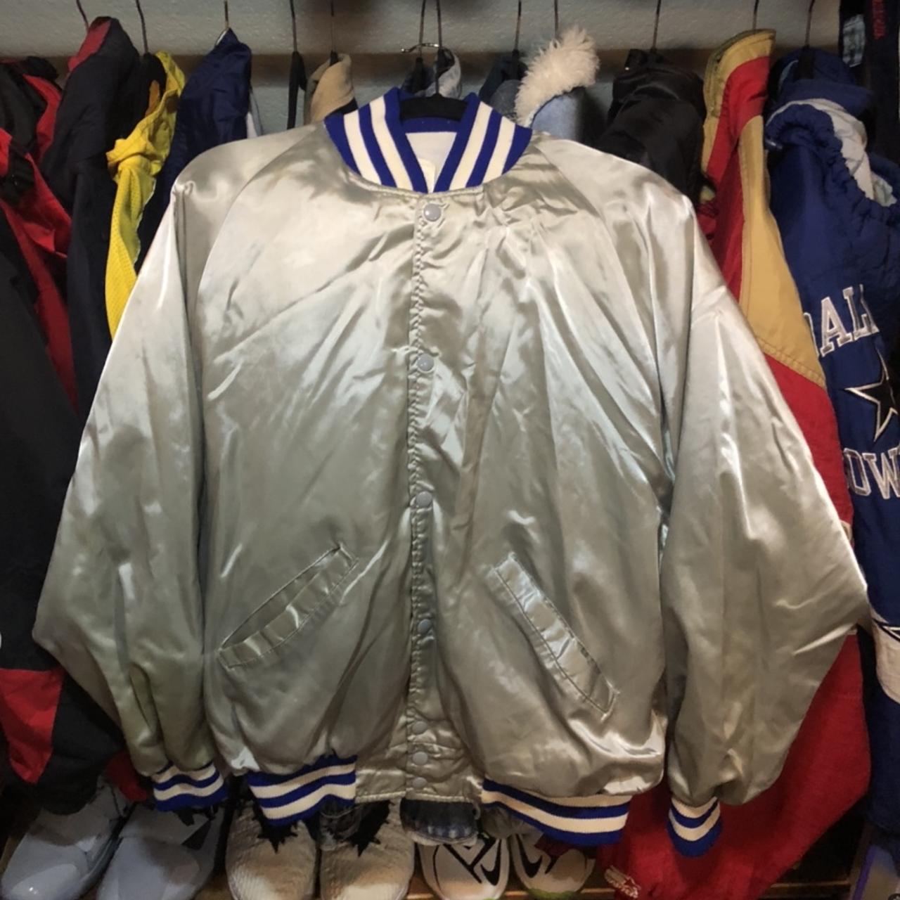 Vintage Satin Bomber Jacket. Size... - Depop