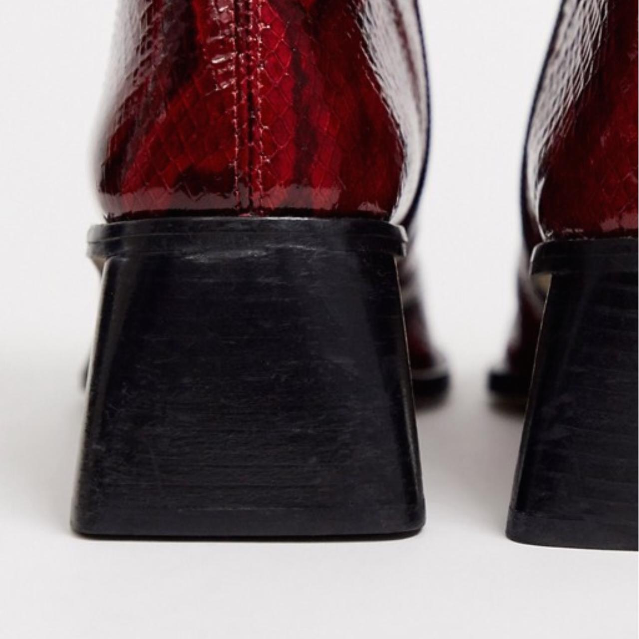 Topshop red patent sales boots