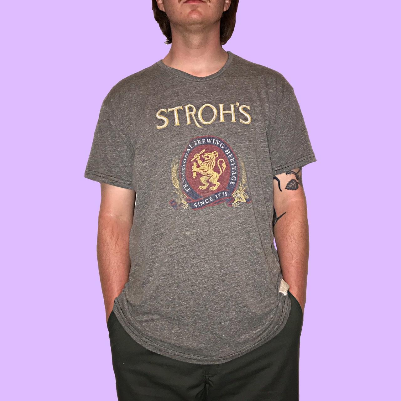 stroh's beer t shirt