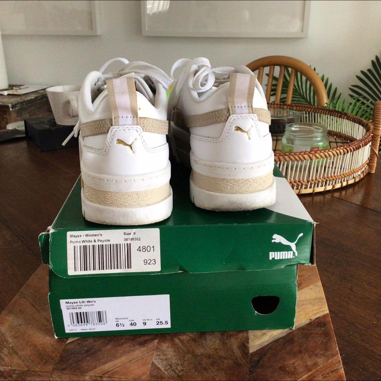 Women’s Puma Mayze Platform Snearker. Size 9 White 4... Depop