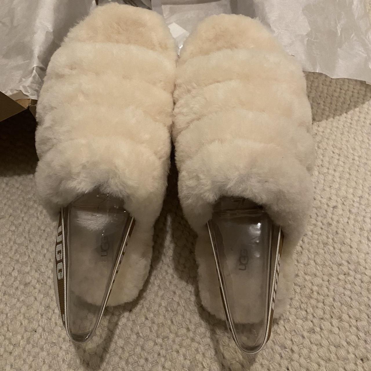 UGG White Fluff Yeah Slide Sheepskin Slingback - Depop