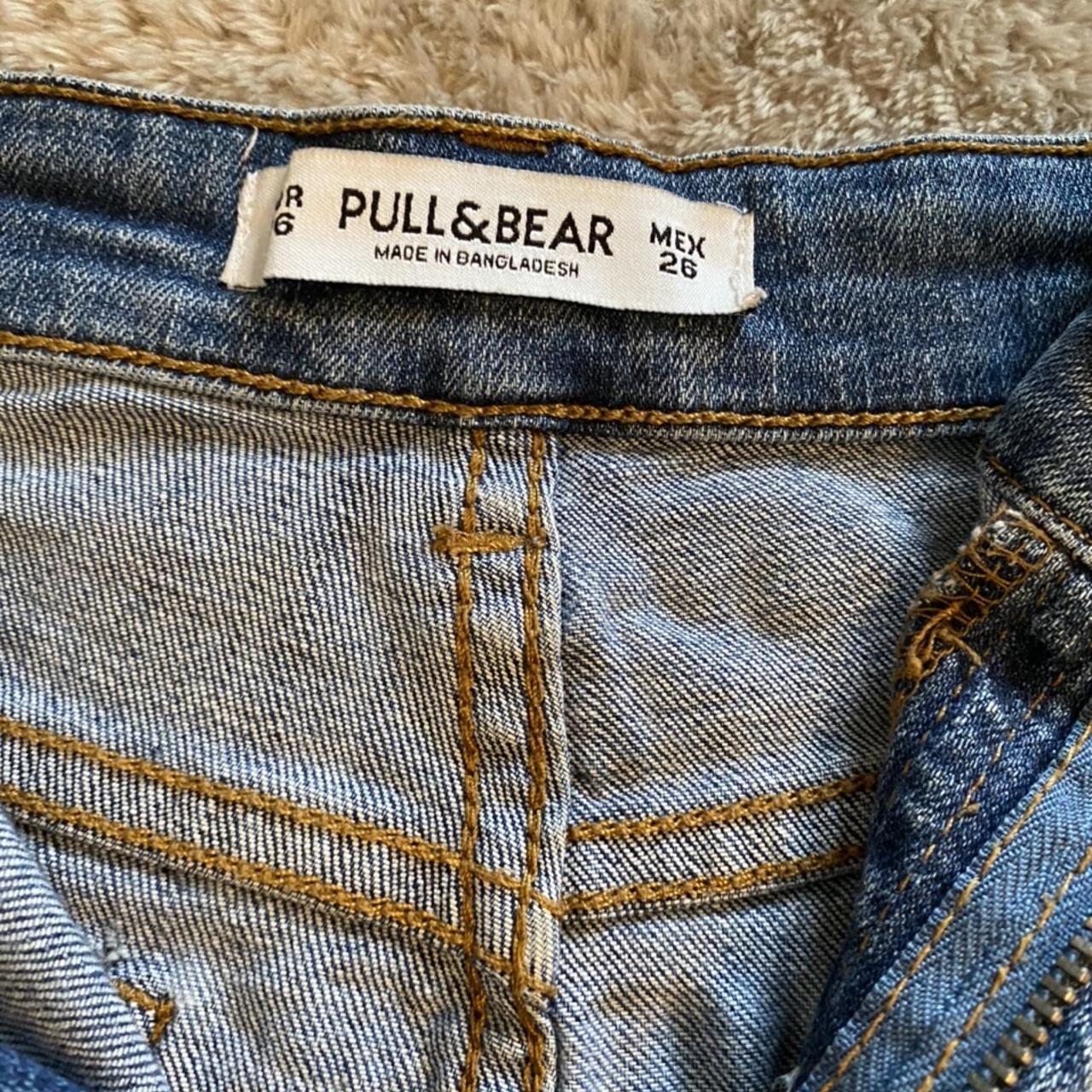 cute pull and bear denim shorts worn but still in... - Depop