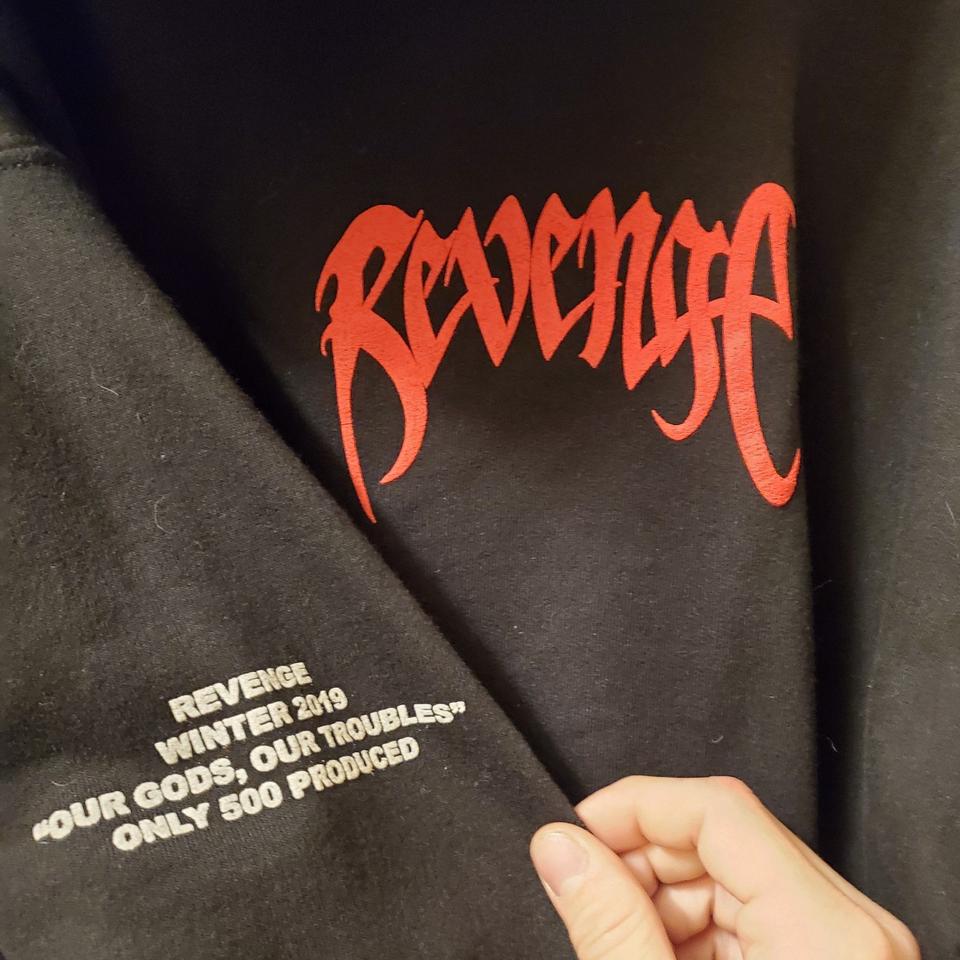 Revenge our troubles our gods hoodie only 500 made.... - Depop