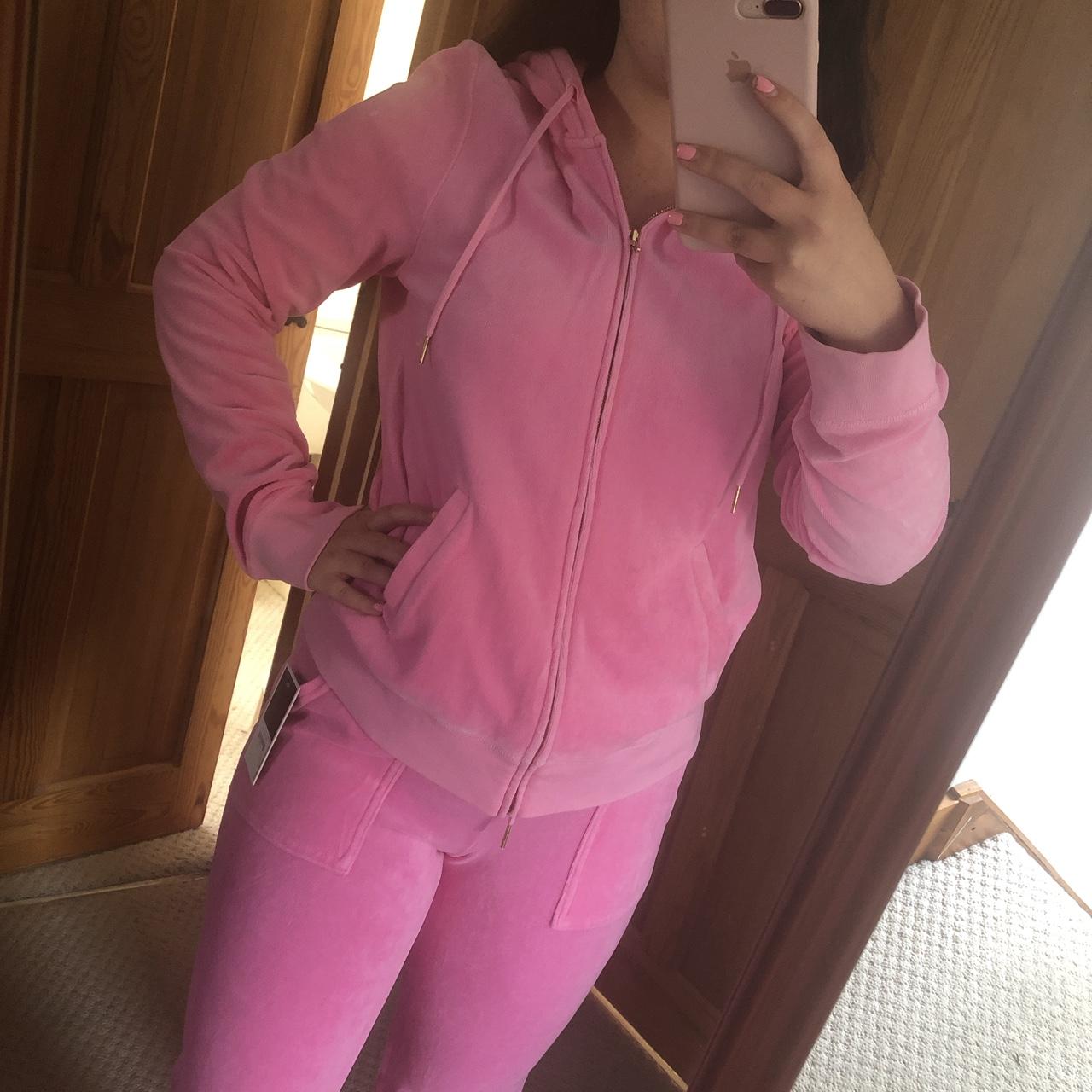 Juicy couture pink tracksuit top only Top missing... - Depop