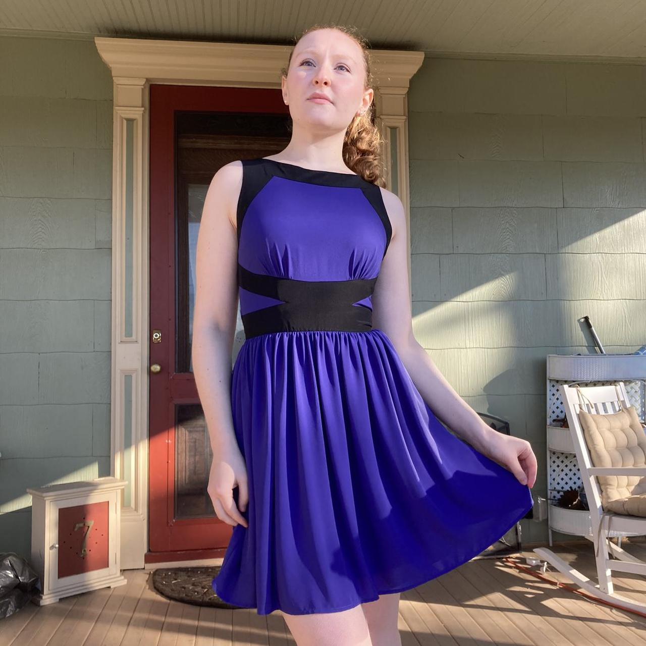 Forever 21 cocktail dress in stunning shade of blue Depop