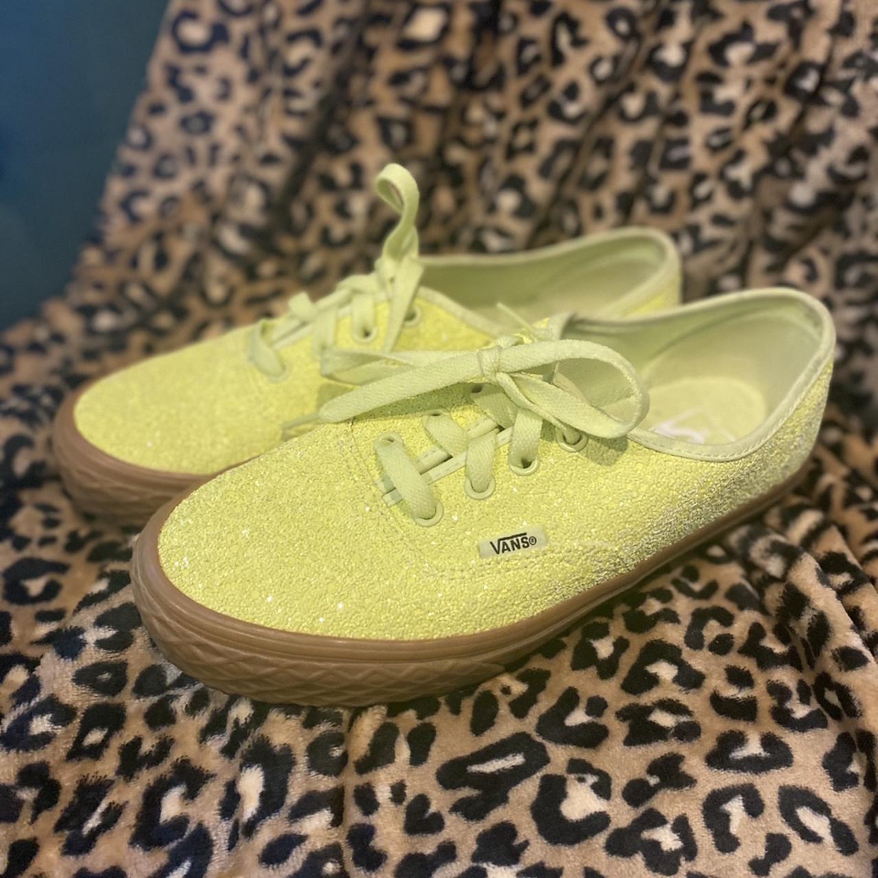 yellow sparkly vans