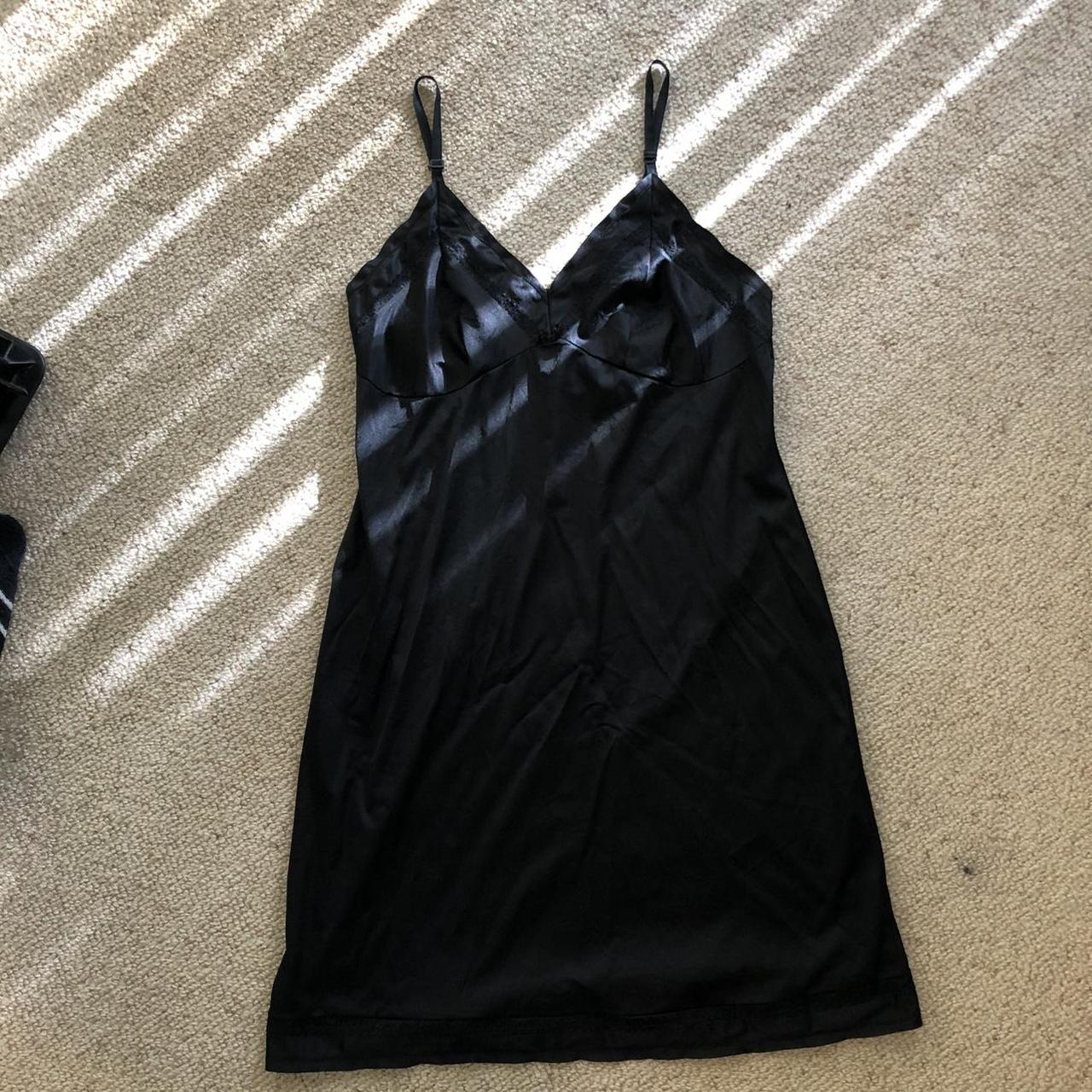 True Vintage Black Lingerie Style Slip Dress Th Depop