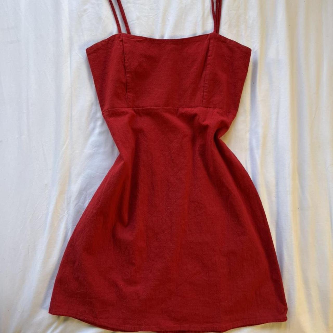 Brandy Melville Women's Red Dress Depop