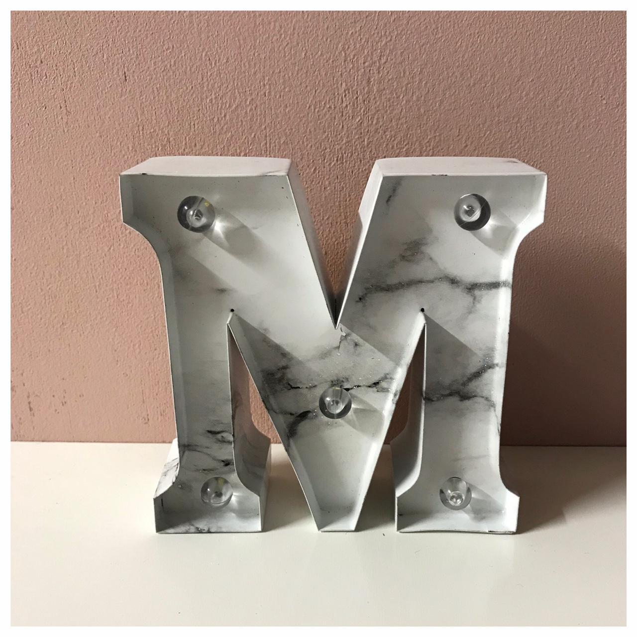 Product Image 1 - Typo Marble Design “M” Marquee