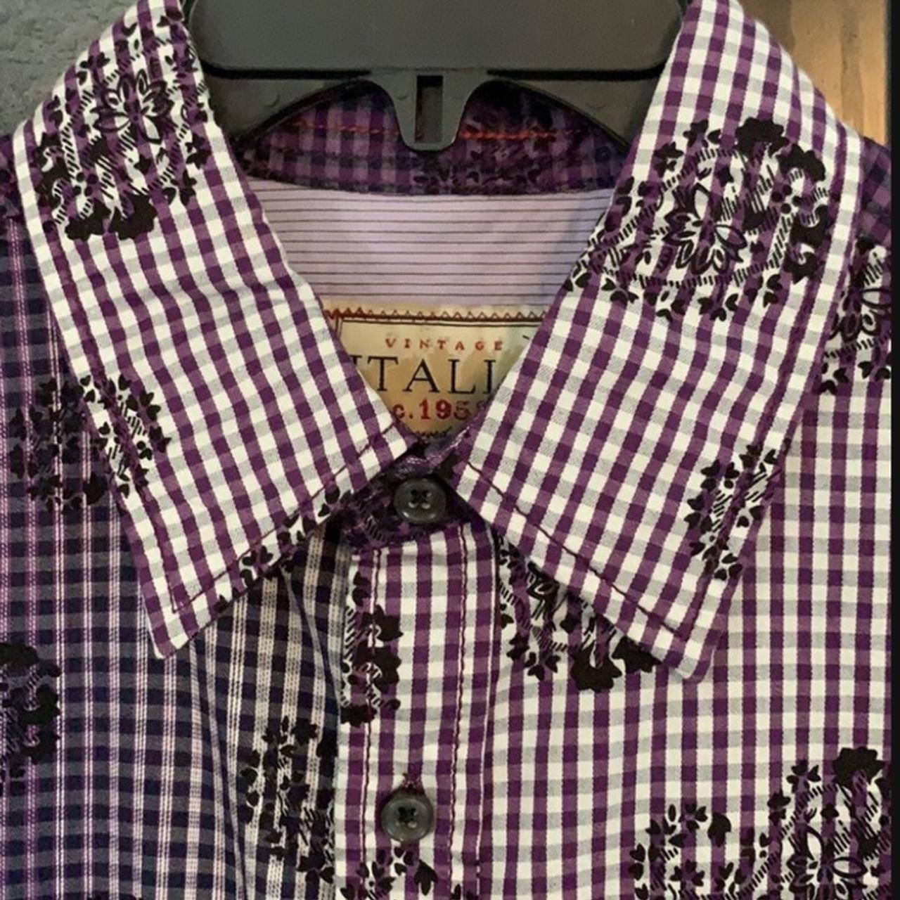 Men's Vintage Italia 1958 Long Sleeve Dress Shirt.... Depop