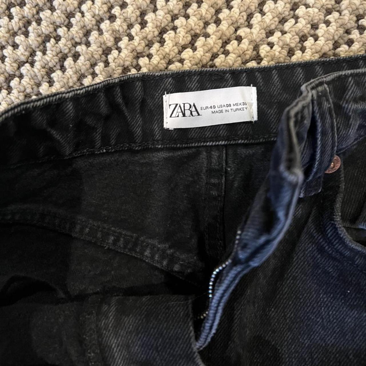 zara black wide leg jeans