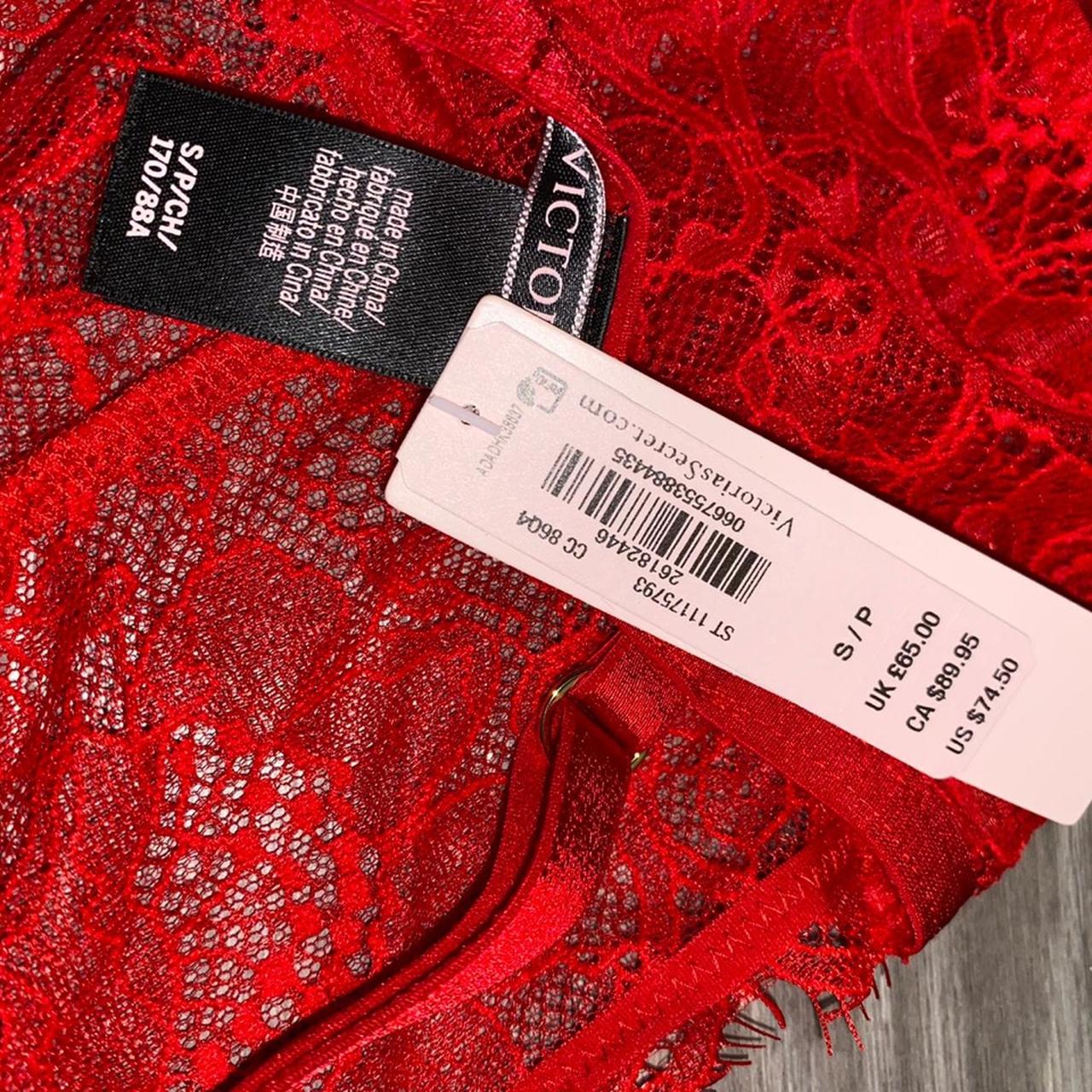 Victoria's Secret lingerie red teddy lace suit. Size - Depop