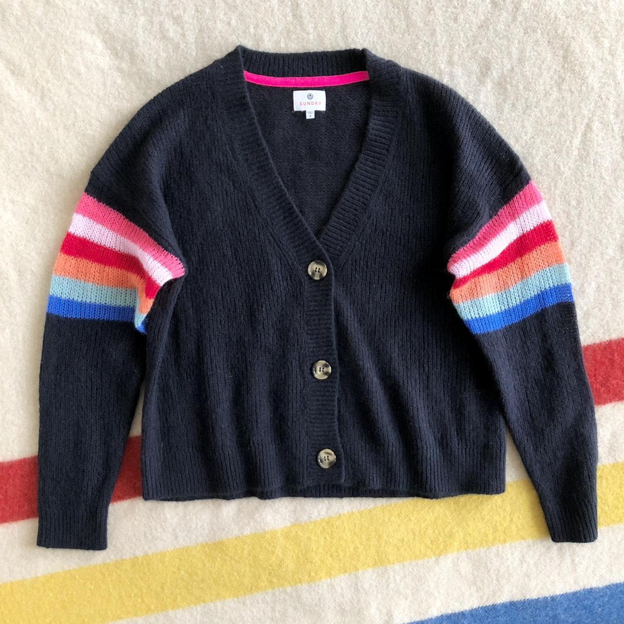 sundry multi stripe pullover