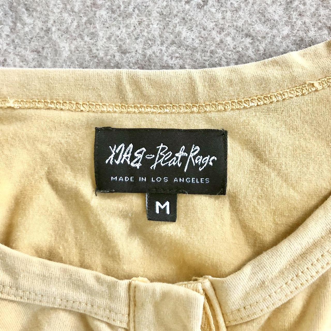 BACK BEAT RAGS (Aka back beat co) yellow cotton... Depop