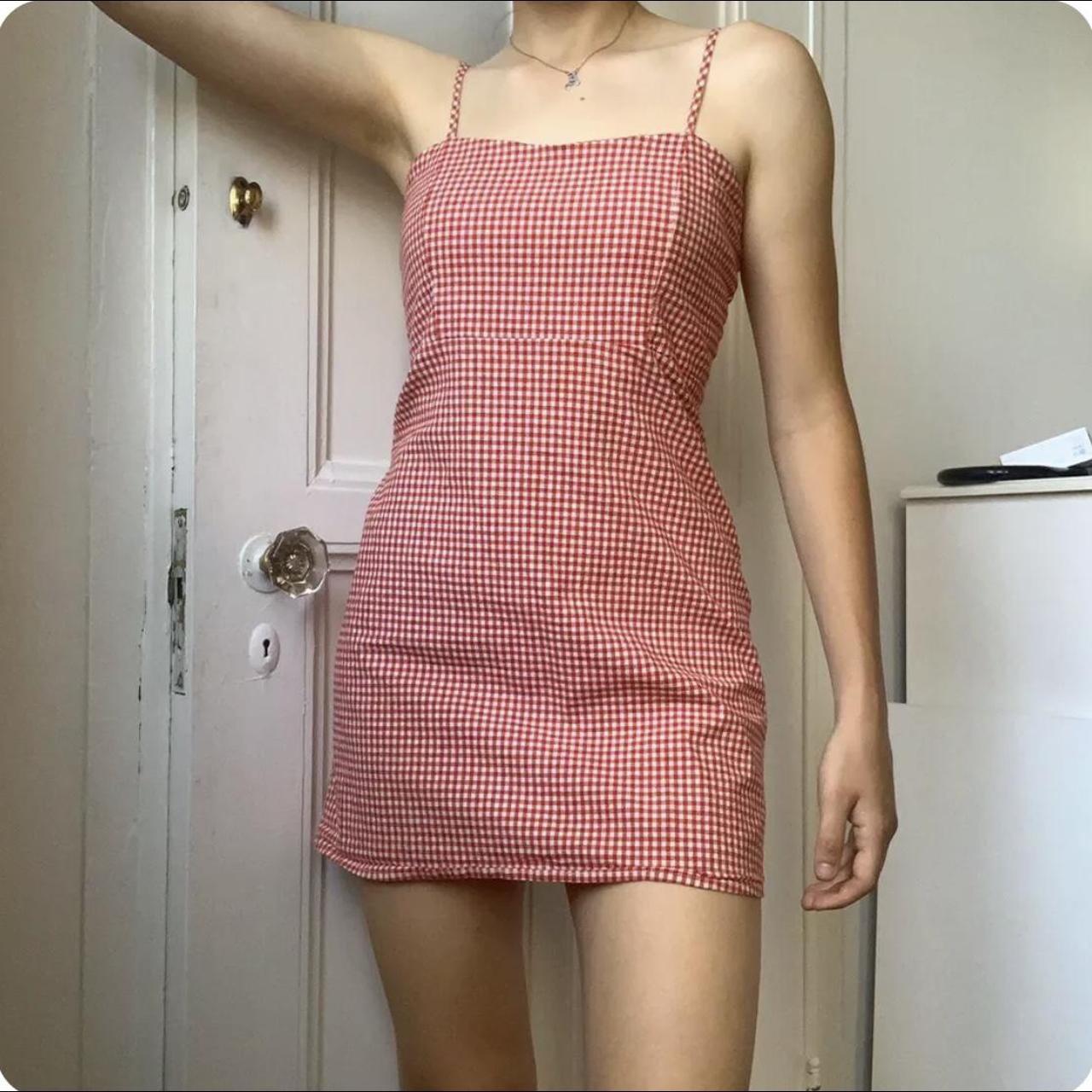 gingham dress brandy melville