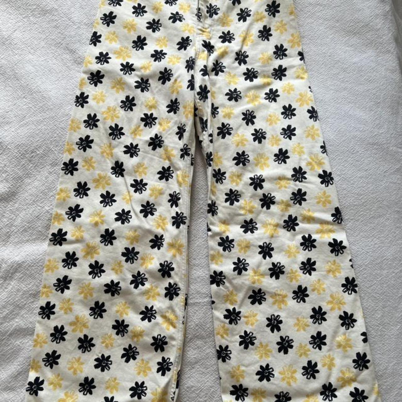Zara yellow floral set. Marine Straight leg jeans... - Depop