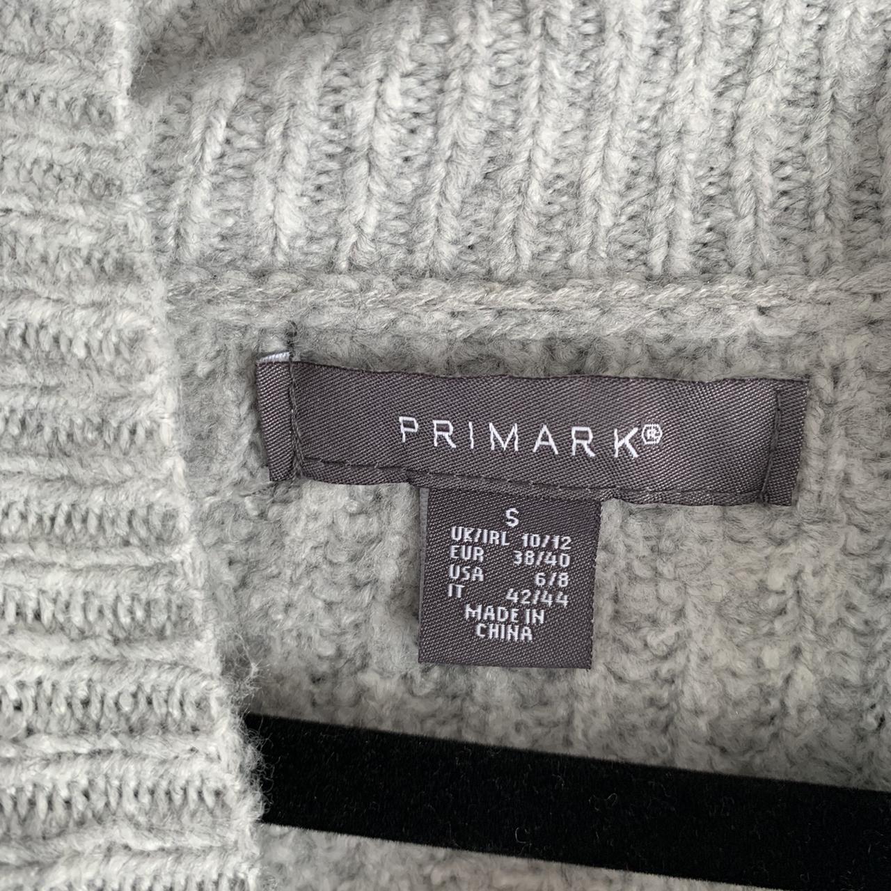 Primark size S 10-12 light grey jumper dress with... - Depop