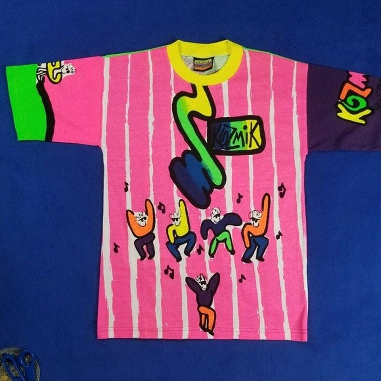 Vintage 80's USA製 KOZMIK 総柄 ポップアートTシャツ M | concept-sol.com